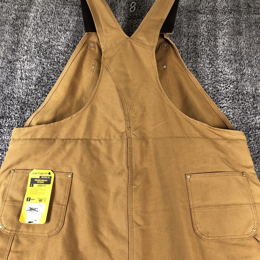 Carhartt‎ Overalls Mens 3XL Tall Brown Canvas Insulated Bib Workwear OR4393-M - Picture 2 of 15